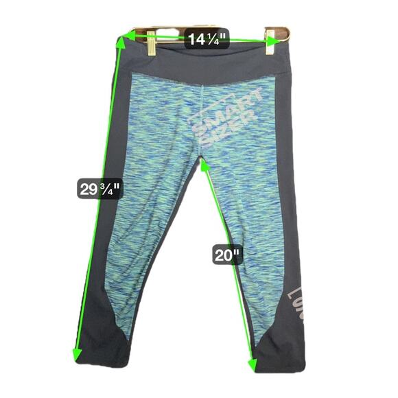 Fabletics Sydney Capri Legging Stretch Breathable Activewear Gray Green Women M - Picture 4 of 5